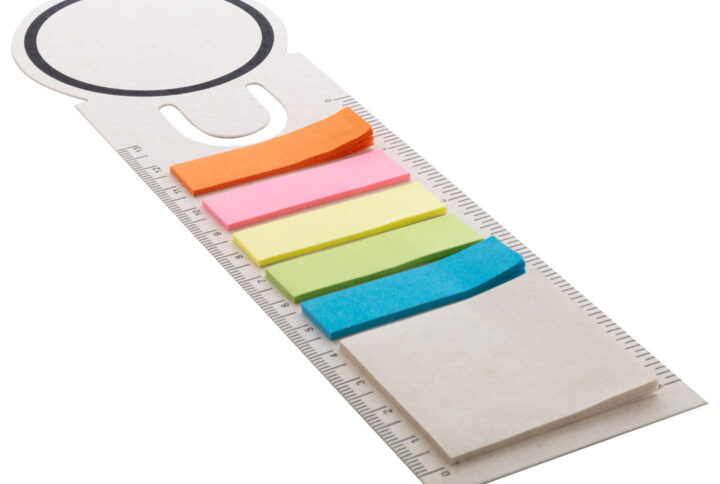 Marque-page adhésives en briques de lait recyclées