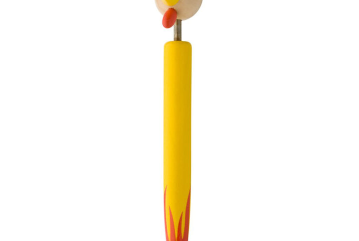 Stylo à bille en bois à tête de coq