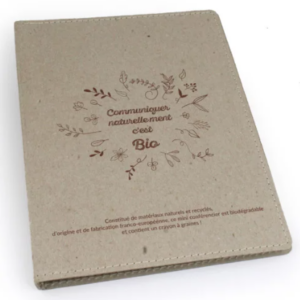 Conférencier A5 en carton recyclé