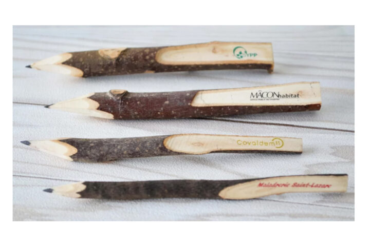 Petit crayon/stylo en bois brut