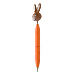 Stylo à bille en bois à tête de lapin
